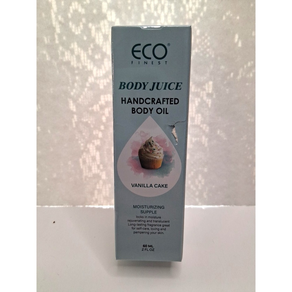 ECO Finest Body Juice Handcrafted Body Oil - Vanilla Cake (Light Blue)